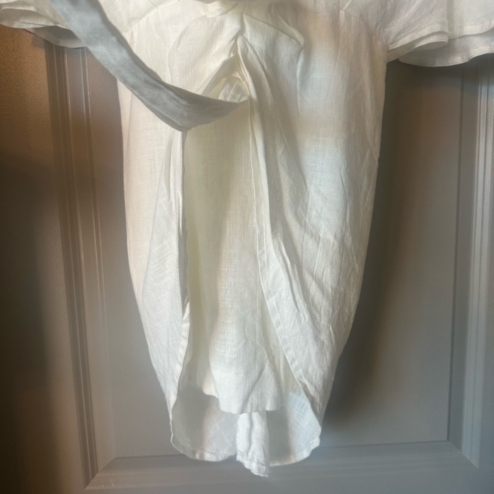 White Linen Dress - Picture 2 of 4